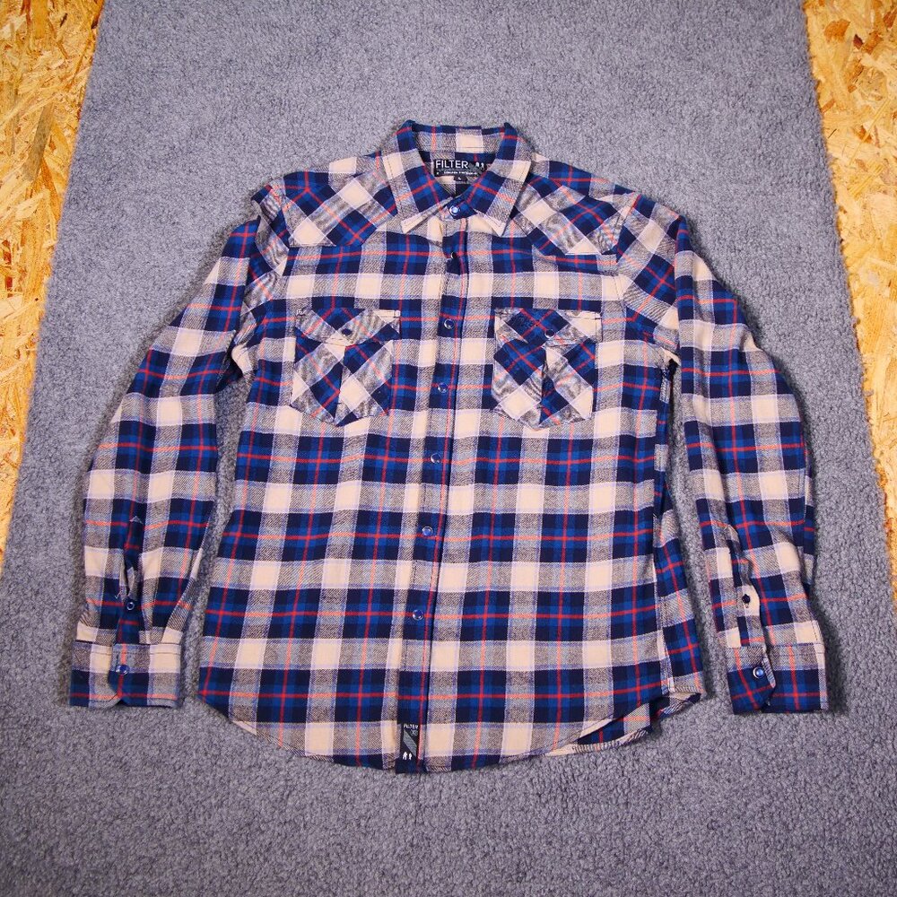 Filter Plaid Button Down Men's Large